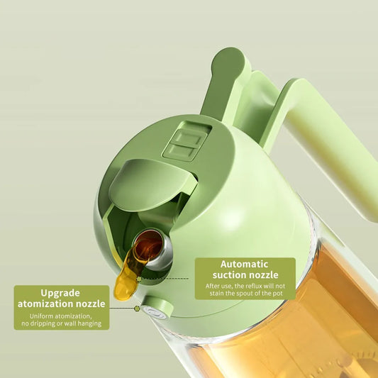 2-in-1 Oil Dispenser & Sprayer (470ml) – Glass Bottle