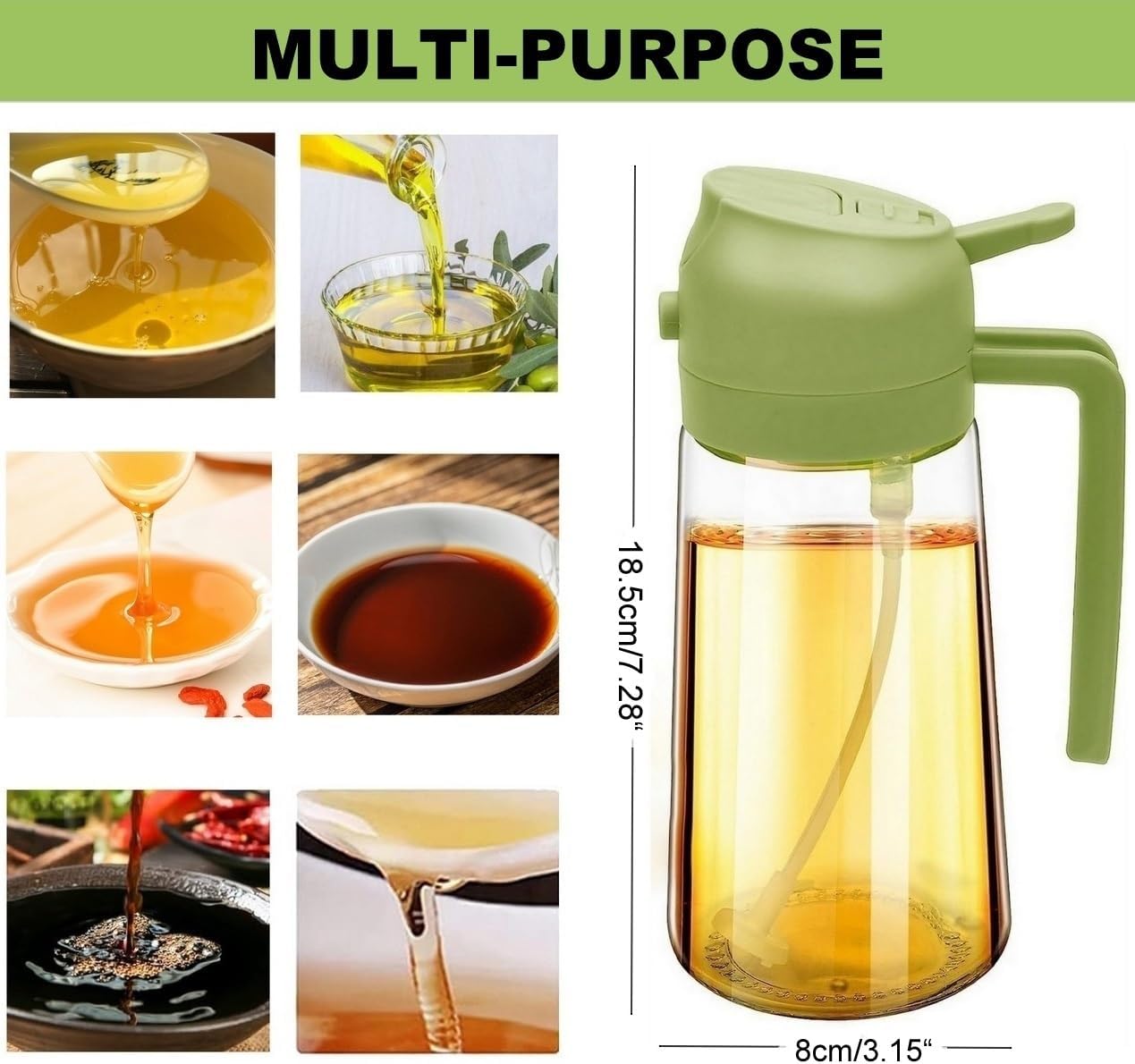 2 in 1 Olive Oil Dispenser Bottle