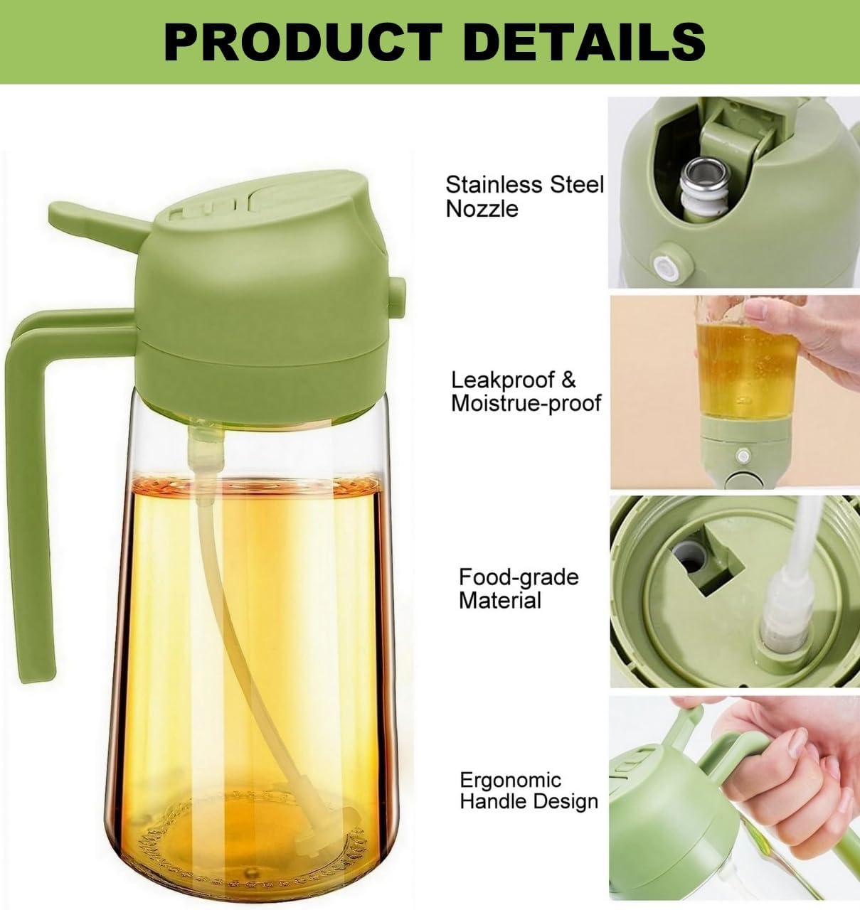 2 in 1 Olive Oil Dispenser Bottle