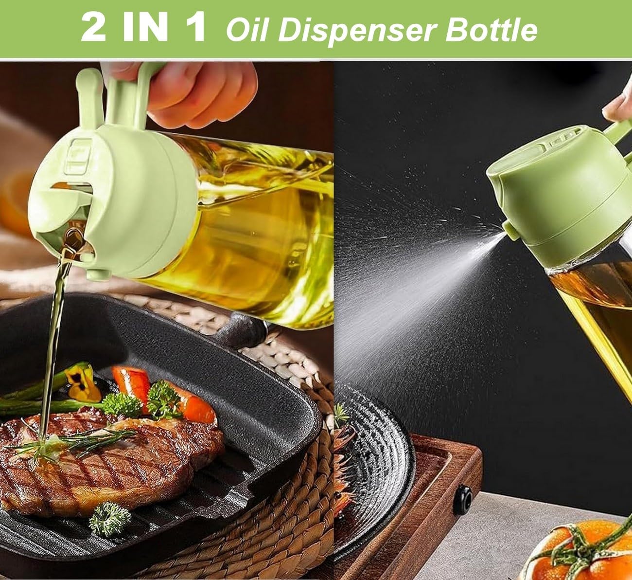 2 in 1 Olive Oil Dispenser Bottle