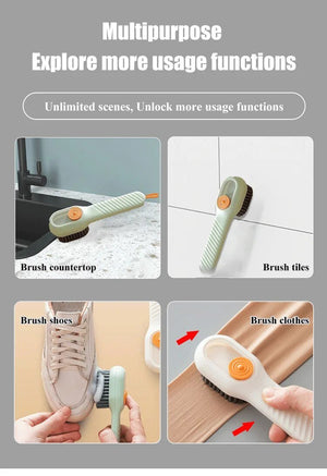 Multipurpose Liquid Dispensing Cleaning Brush